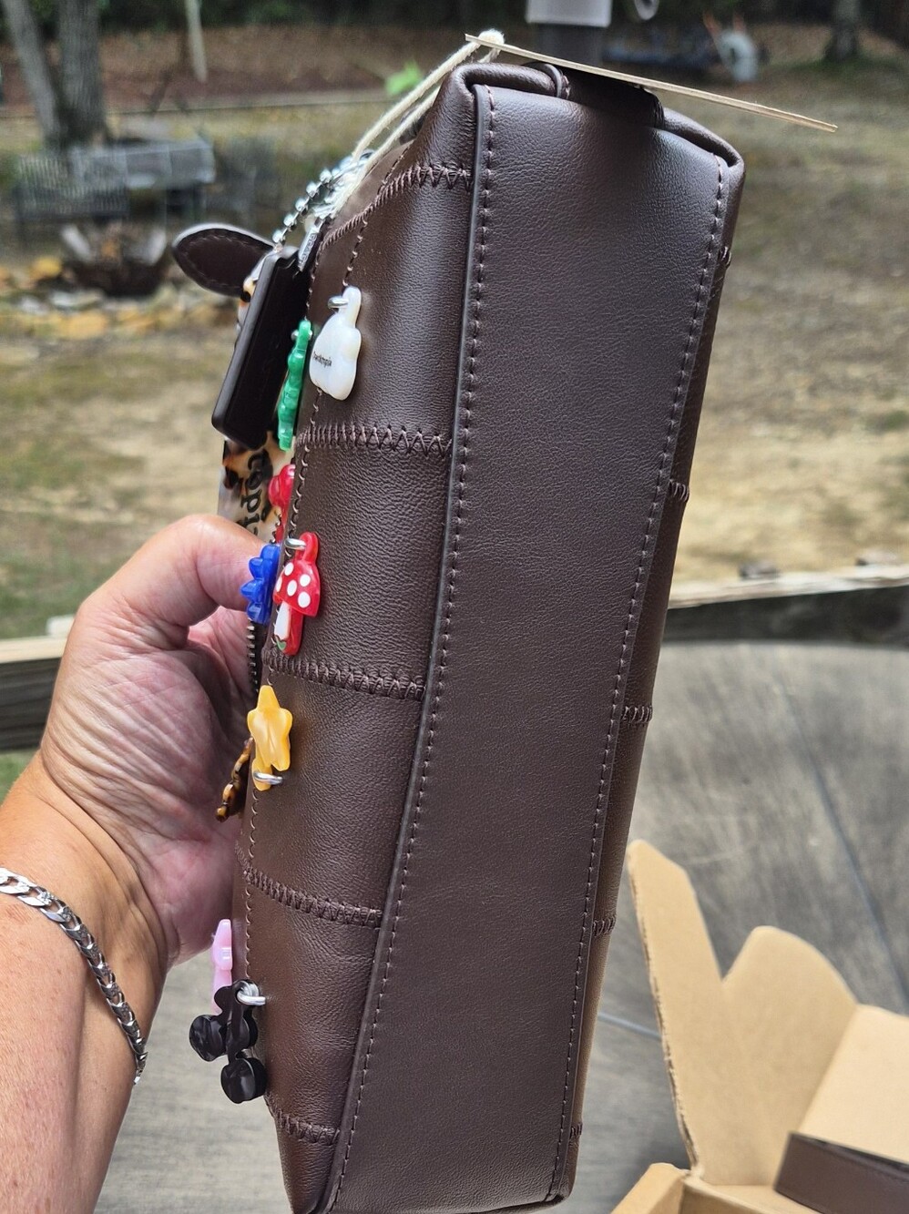 Coach Coachtopia Alter/ Ego Small Slouchy Bag in Maple w/ 12 charms CCM01 - Picture 4 of 13